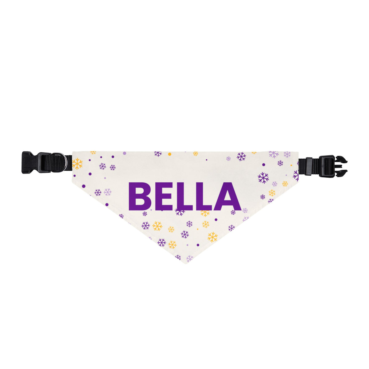 Snowy Christmas Custom Name Dog Bandana