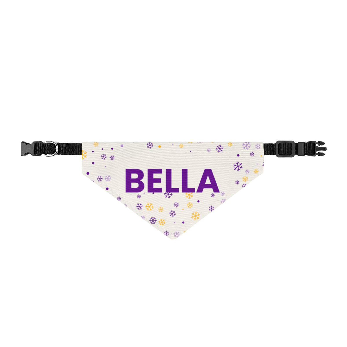 Snowy Christmas Custom Name Dog Bandana